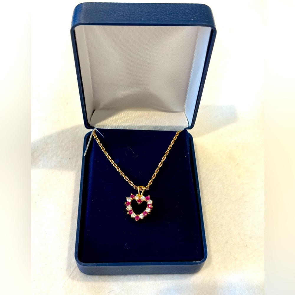 KAS Genuine Ruby Pendant w/Chain